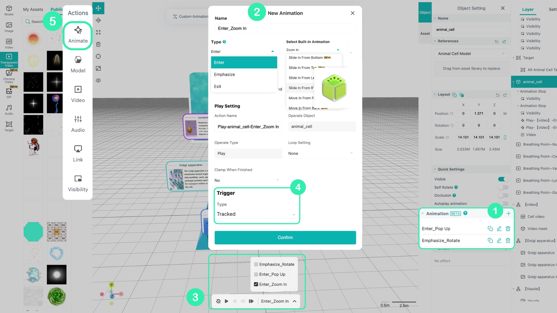 How to use custom animations to animate your assets in Kivicube