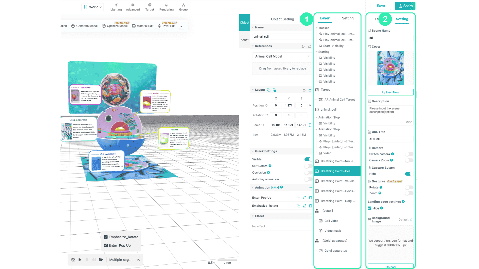 Layer & Setting Panel